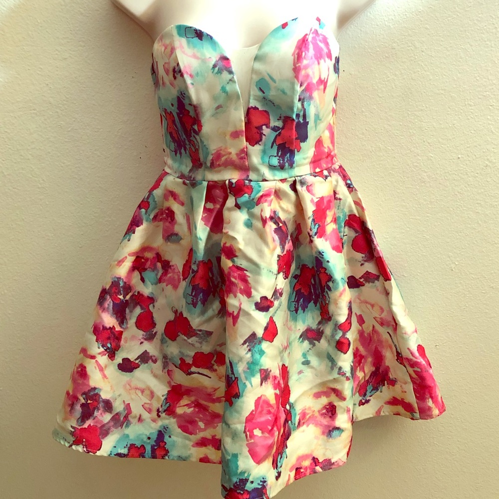 Dress blue and pink